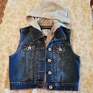 Justice girls embellished denim vest